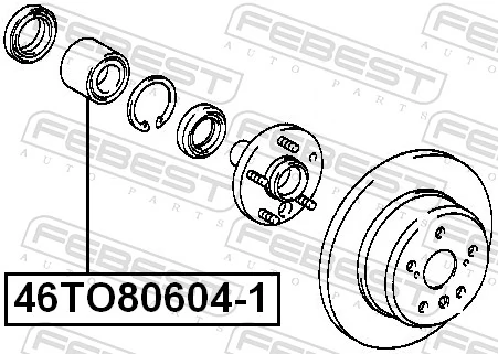 Підшипник задньої ступиці 46T080604 Koyo