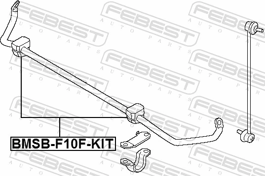 BMSBF10FKIT Febest Втулка стабілізатора переднього