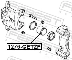 1276GETZF Febest Поршень гальмівного супорта переднього