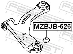 MZBJB626 Febest Пильник опори кульової нижній