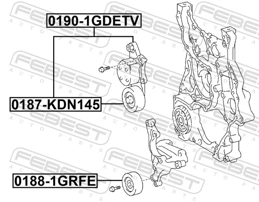 Натяжна планка поліклинового ременя на Toyota Land Cruiser PRADO J150