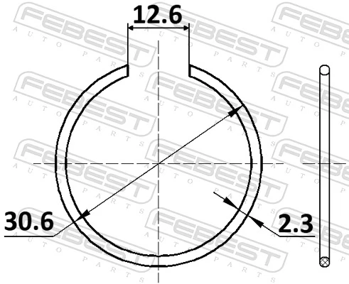 CC130X2 Febest Кільце стопорне підшипника передньої маточини