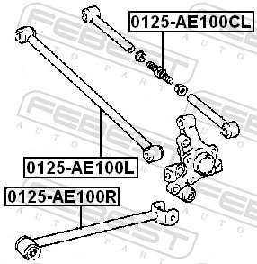 0125AE100CL Febest Розтяжка задньої підвіски