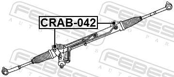 CRAB042 Febest Сайлентблок кріплення рульової рейки