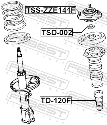 TSSZZE141F Febest Кріплення переднього амортизатора