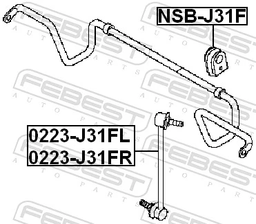 0223J31FL Febest Яйця стабілізатора переднього