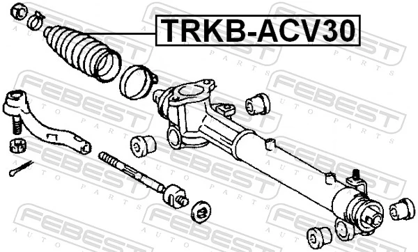 TRKBACV30 Febest Пильник рульової