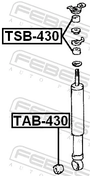 TAB430 Febest Сайлентблок амортизатора переднього