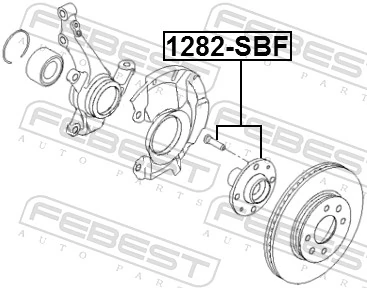 1282SBF Febest Маточина (передня)