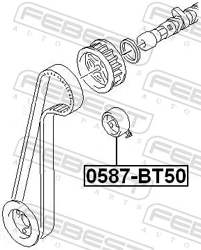 0587BT50 Febest Ролик натягувач