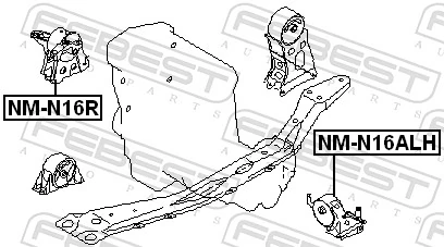 Ліва подушка двигуна Nissan Almera CLASSIC седан (B10RS) (2006 - 2012) ціна, від 23.22 USD