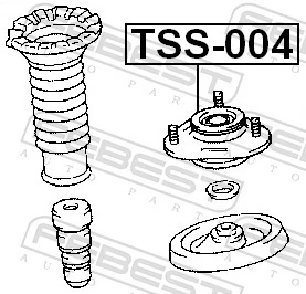 TSS004 Febest Кріплення переднього амортизатора