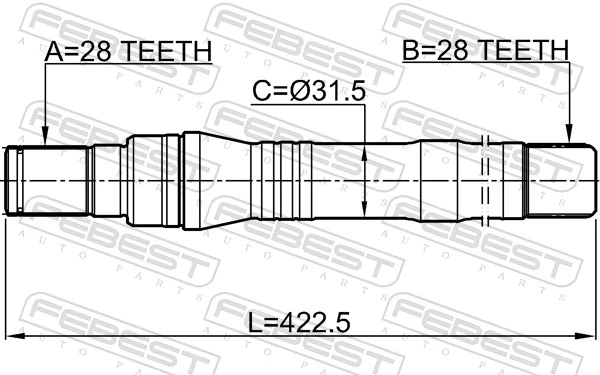 1212SFCMAT Febest Промвал