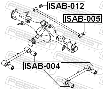ISAB004 Febest Сайлентблок задньої балки