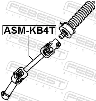 MN125326 Chrysler Вал рульової колонки, нижній