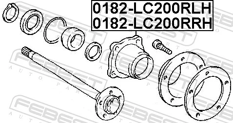 0182LC200RLH Febest Маточина задня ліва