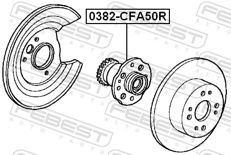 0382CFA50R Febest Маточина задня