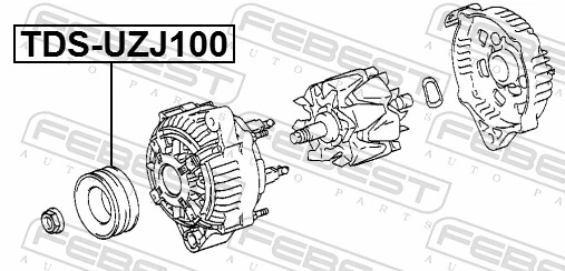 TDSUZJ100 Febest Обгонна муфта генератора