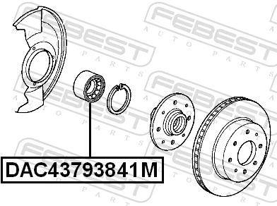 DAC43793841M Febest Сальник передньої маточини