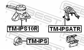 TMIPS Febest Подушка передньої опори двигуна