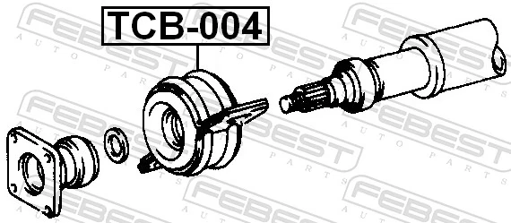 TCB004 Febest Підвісний підшипник карданного валу