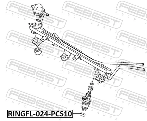 RINGFL024PCS10 Febest Кільце інжектора