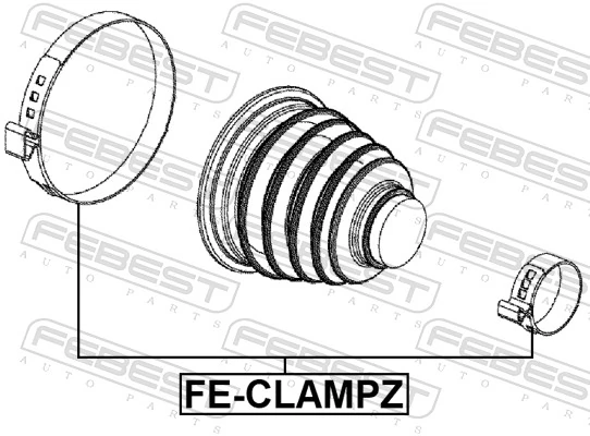 FECLAMPZ Febest Хомут пильовика ШРКШа, універсальний