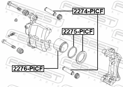 2275PICF Febest Ремкомплект гальмівної системи
