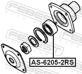 AS62052RS Febest Підшипник генератора