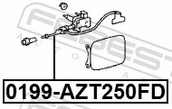 0199AZT250FD Febest Замок відкривання лючка бензобаку