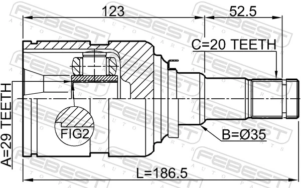 0111ZZE132LH Febest 