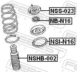NSHB002 Febest Пильник стійки передньої