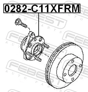 0282C11XFRM Febest Маточина (передня)