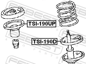 TSI190UP Febest Пильник стійки передньої
