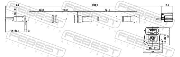 Передній датчик ABS Nissan Murano 