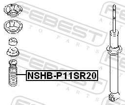 NSHBP11SR20 Febest Буфер-відбійник амортизатора переднього + пильовик