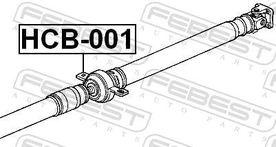 HCB001 Febest Підвісний підшипник карданного валу