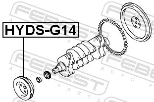 Демпфер колінвалу на Hyundai Accent II LC