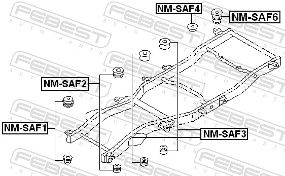 NMSAF3 Febest Кріплення платформи