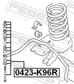 0423K96R Febest Тяжка стабілізатора, заднього