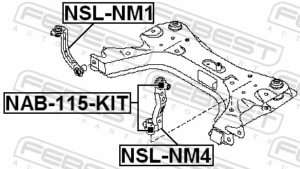 NSLNM4 Febest Кронштейн передньої балки