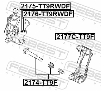 2174TT9F Febest Ремкомплект гальмівної системи