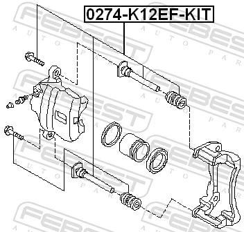 0274K12EFKIT Febest Ремкомплект гальмівної системи
