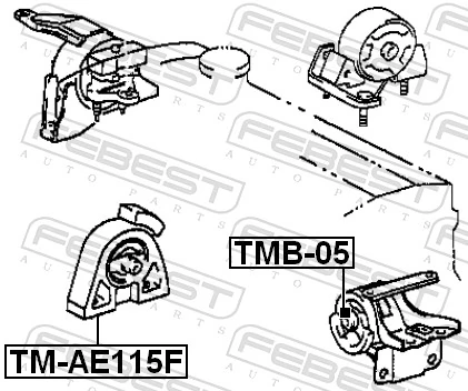 TMAE115F Febest Подушка передньої опори двигуна