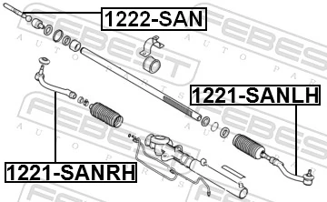 1222SAN Febest Тяги кермові