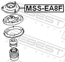 MSSEA8F Febest Кріплення переднього амортизатора
