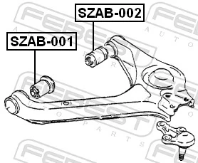 SZAB002 Febest Сайлентблок переднього нижнього важеля