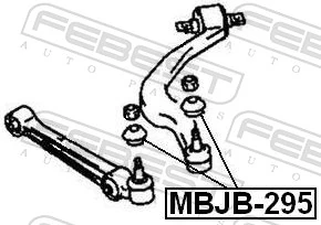 MBJB295 Febest Пильник опори кульової нижній