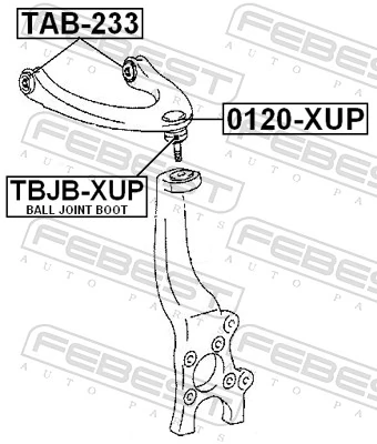 TBJBXUP Febest Пильник опори кульової верхньої