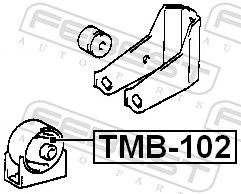 Подушка (опора) двигуна, ліва передня T0912FMZ RBI